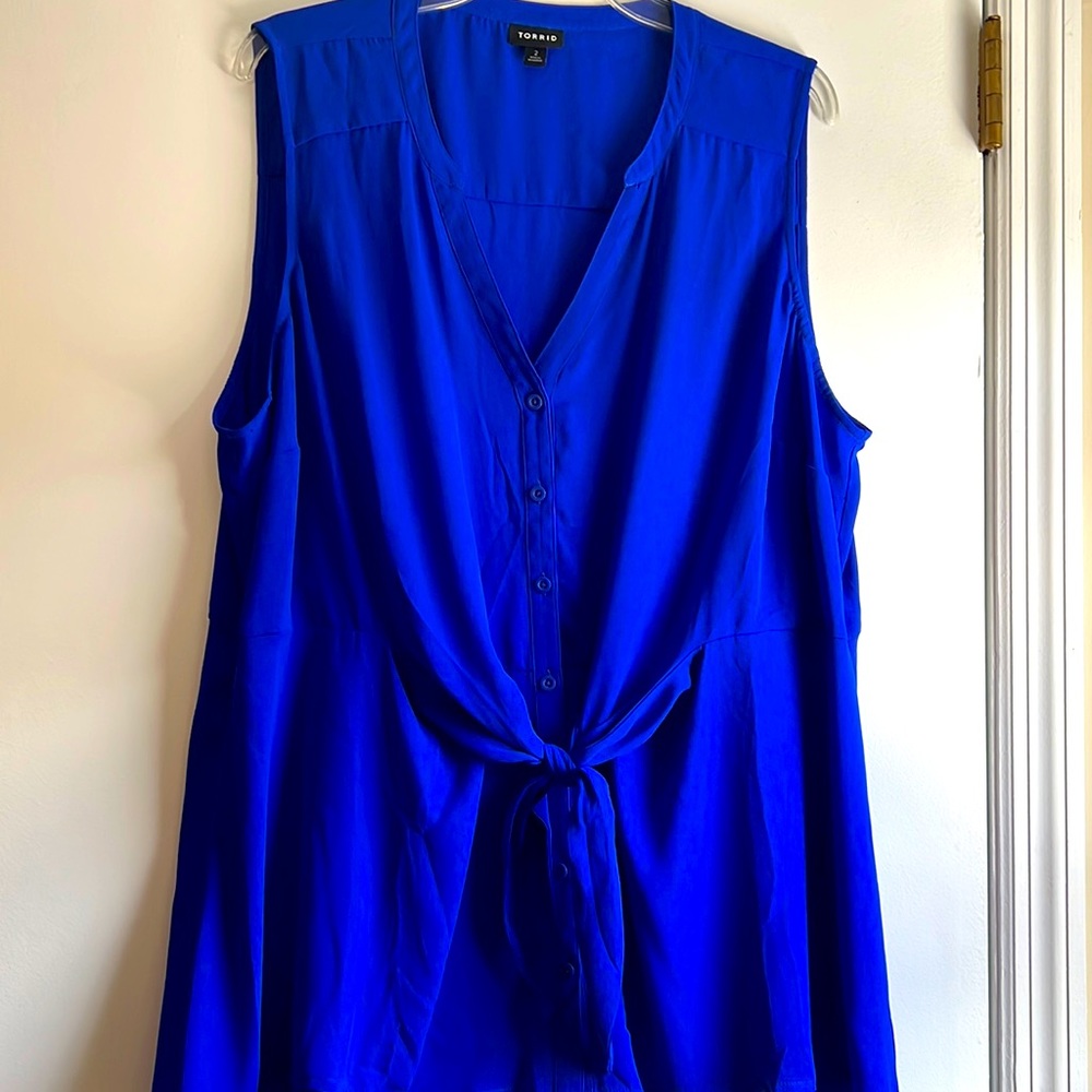 Torrid Tie Front Blouse